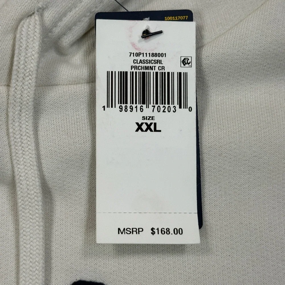 Polo Ralph Lauren Mens Hoodie Size‎ XXL Parchment Cream Logo Fleece NEW